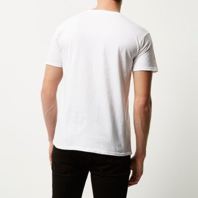 White stripe print t-shirt